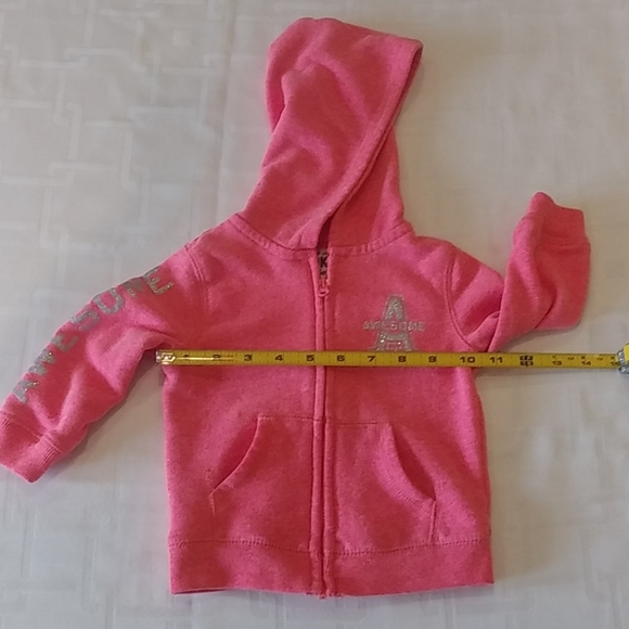 Oshkosh Girl's "Awesome" Pink Front Zippered Hoody - Picture 3 of 8
